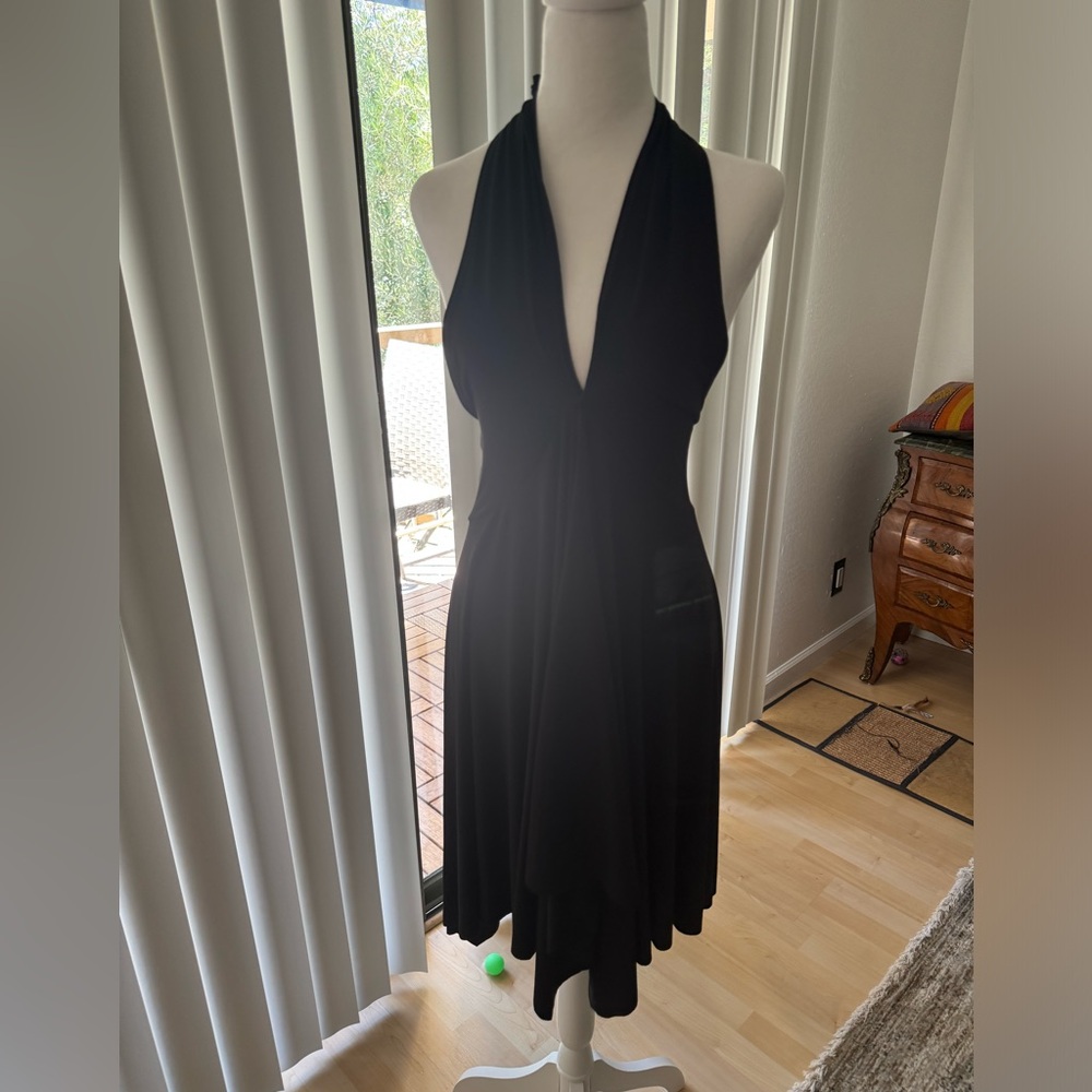 Black Halter Dress Cute Classic